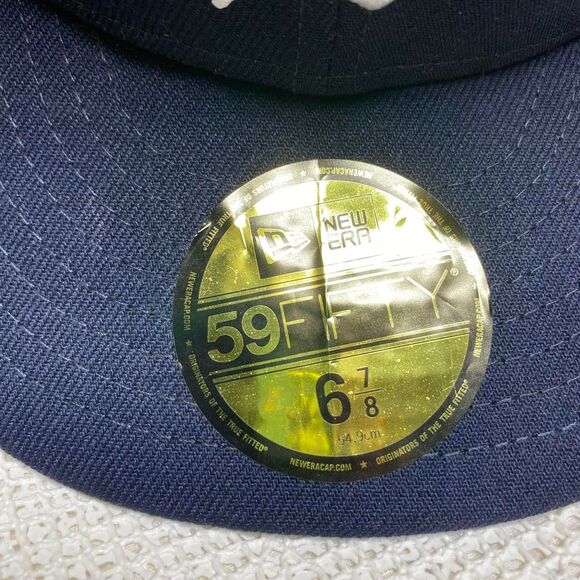 New Era 59Fifty DETROIT TIGERS Cap 2005 All Star Game Patch Hat 6 7/8 Navy Blue - Picture 6 of 8